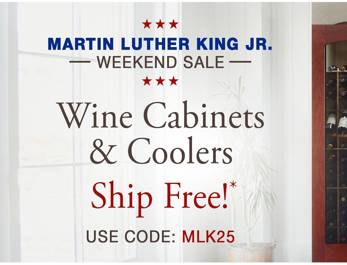 Wine Cabinets and Wine Coolers - Ship Free While Supplies Last - Use Code: MLK25