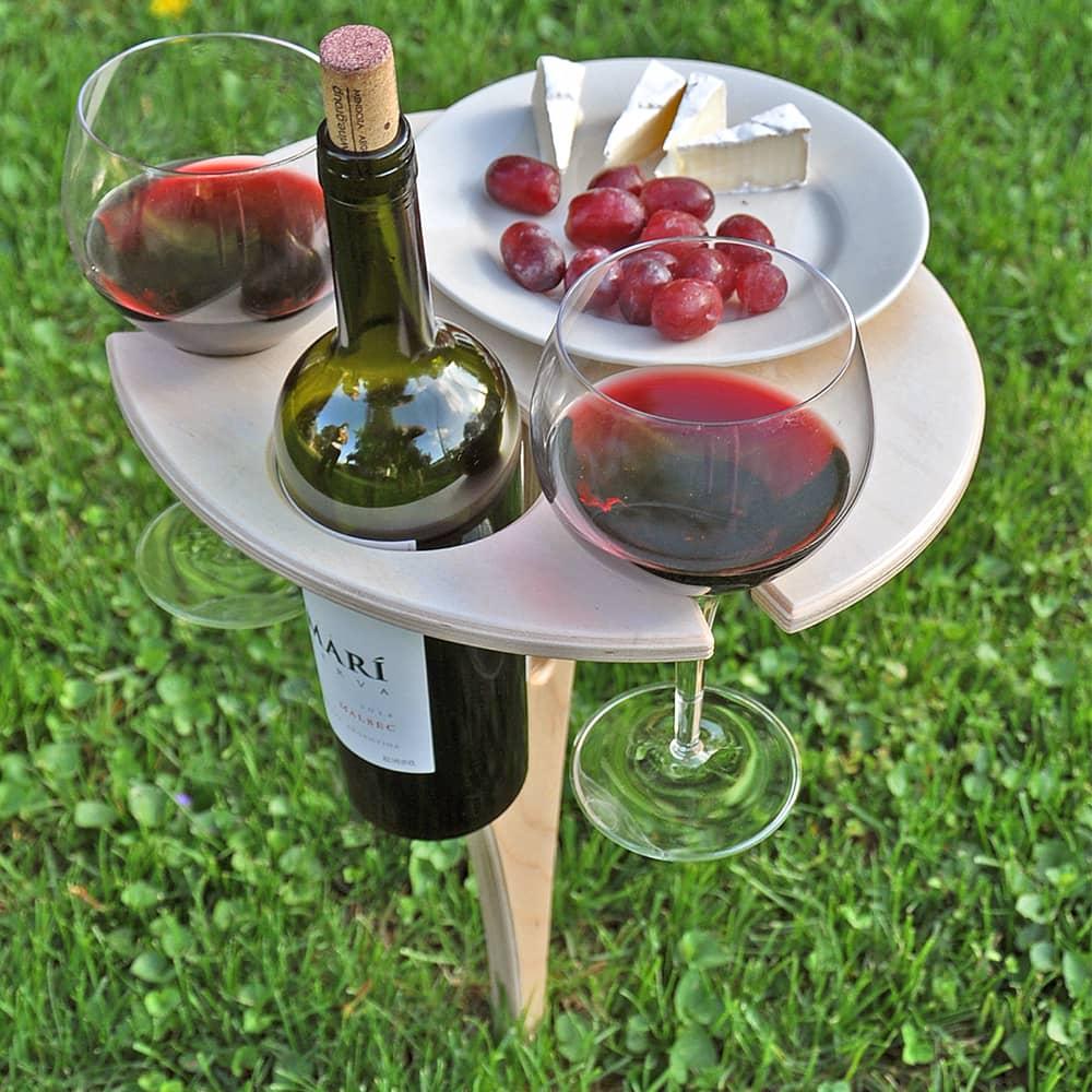 folding outdoor wine table