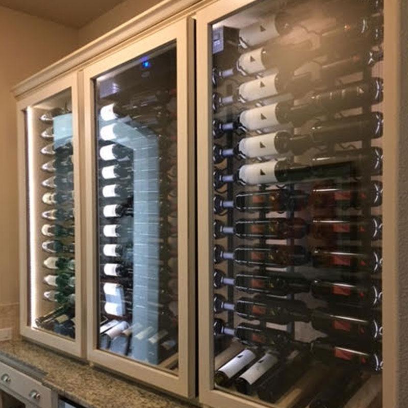 Glass enclosed wine wall cost sale