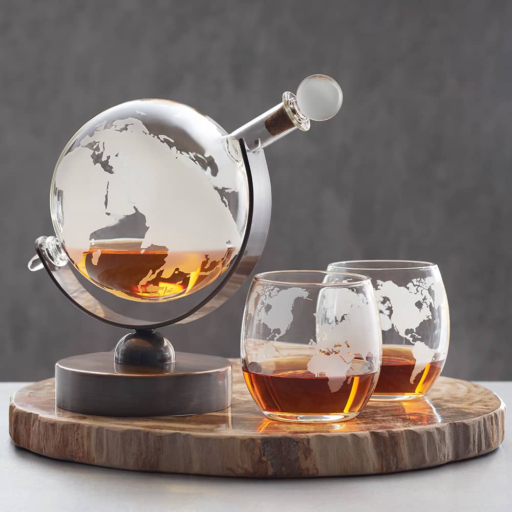 Bronze and shops glass bourbon decanter