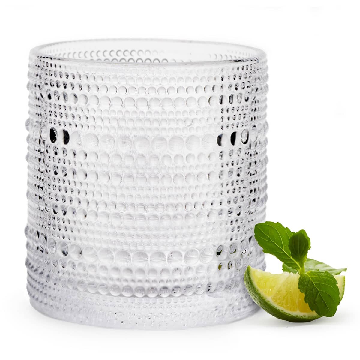 Jupiter Beaded Tumblers Clear #36793 | IWA Wine Accessories