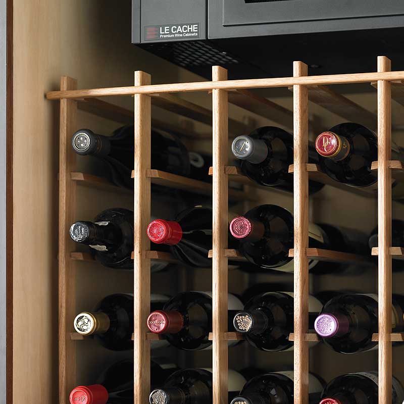 Wine best sale rack credenza