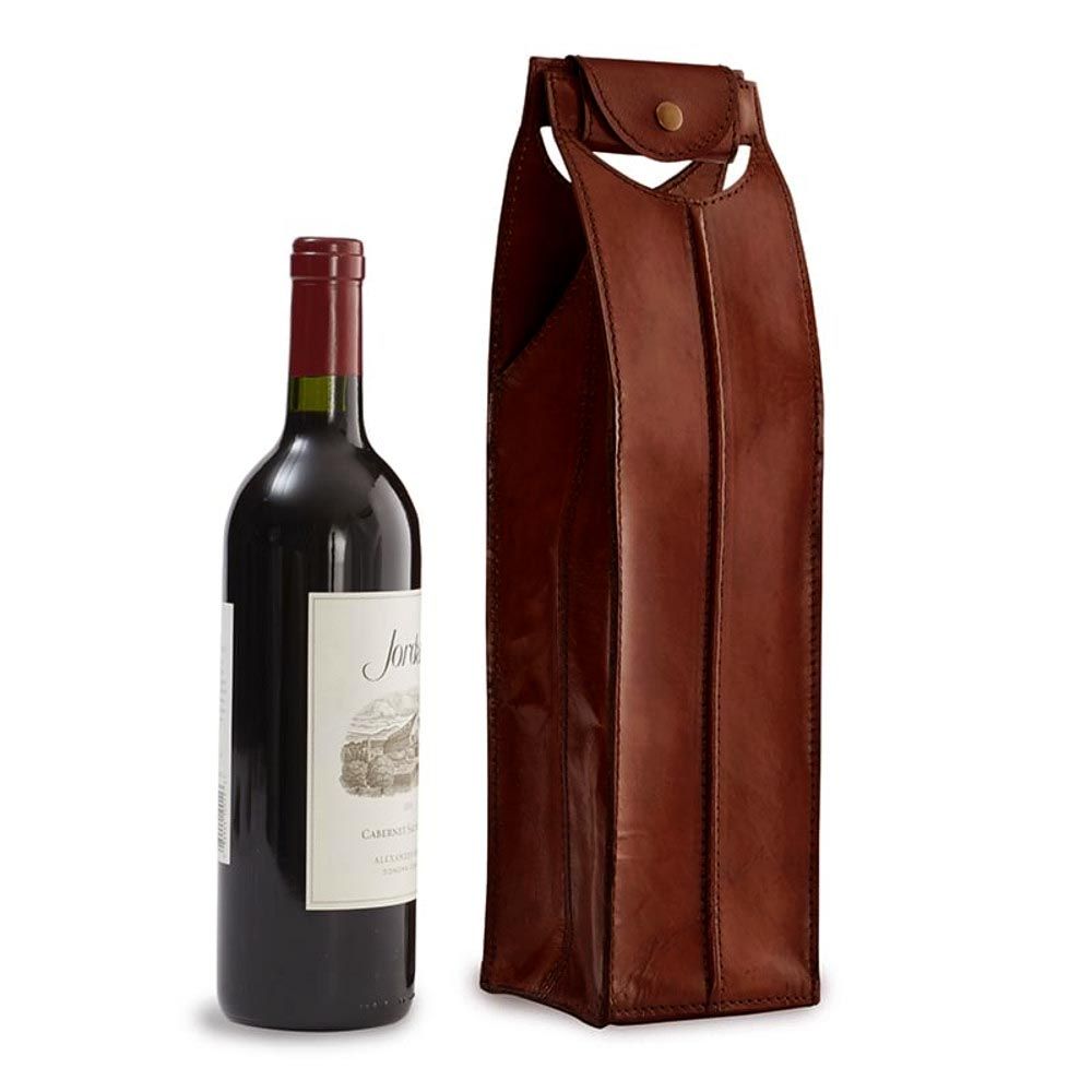 Wine discount sack leather