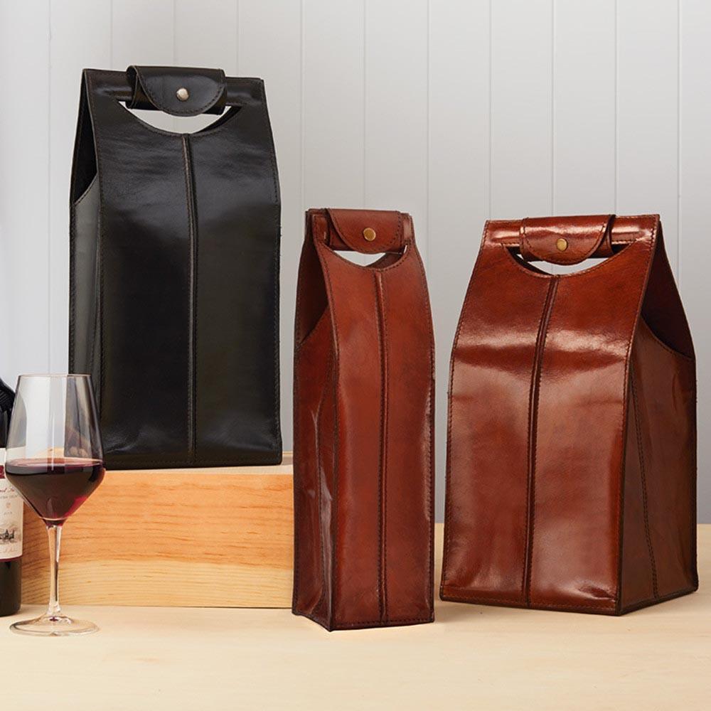 Leather Wine Bag 25683 IWA Wine Accessories