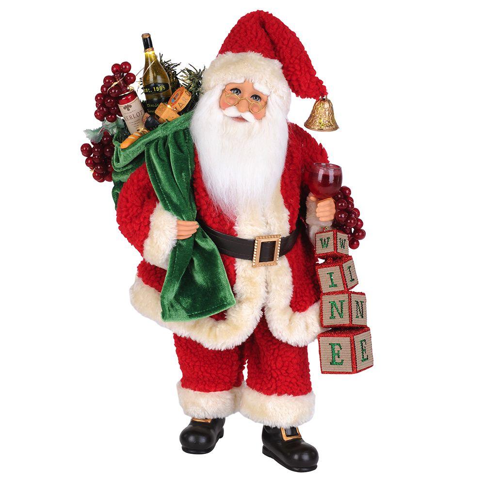 Santa Collectible Lighted Wine & Gifts #34281 | IWA Wine Accessories